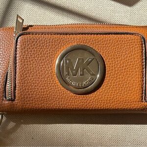 Michael Kors Brown Wallet with Gold Logo